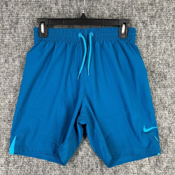Nike Swim Shorts Boys S Blue Board Trunks Hybrid Swimming‎ Beach Pool Surfing - Picture 1 of 7